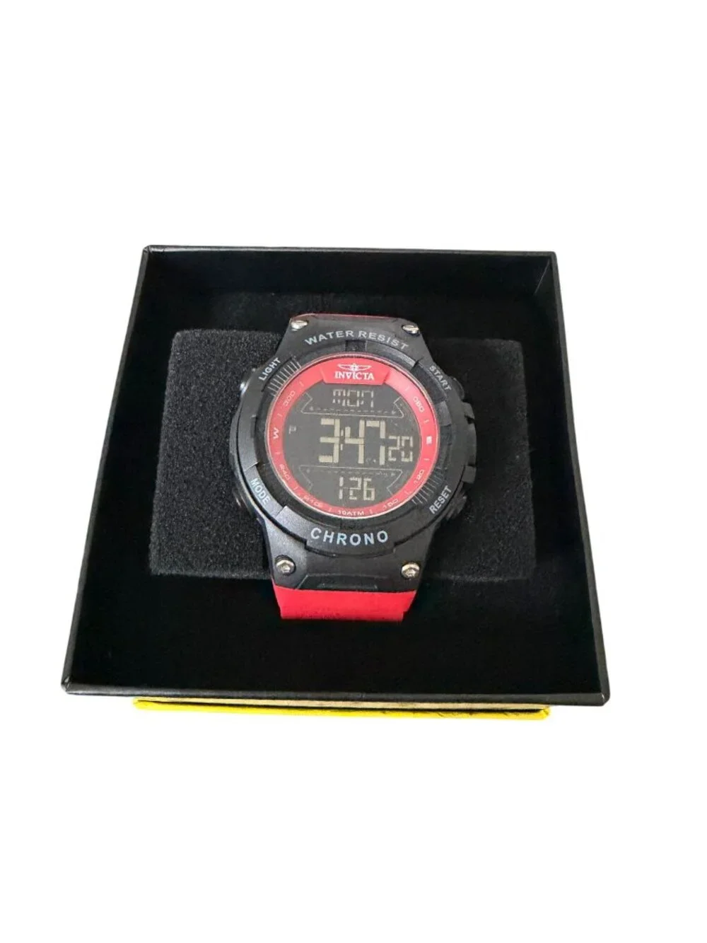 INVICTA Men's 47528 Red Racing Digital Chronograph 52mm Watch NEW NIB